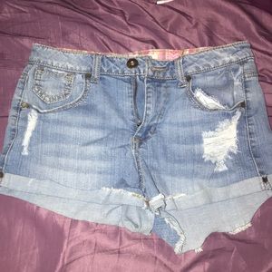 Denim shorts